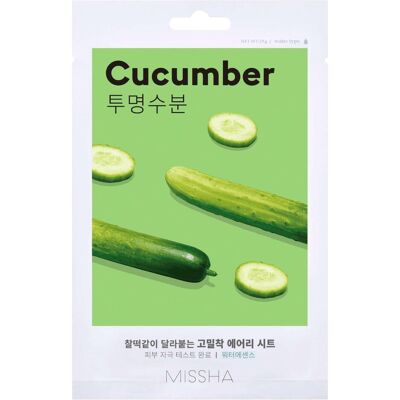 Missha, Masque pour le visage, - Moisturizing face mask with cucumber extract Cucumber (Airy Fit Sheet Mask) 19 g (19 g) - Publicité Missha, Masque pour le visage, - Moisturizing face mask with cucumber extract Cucumber (Airy Fit Sheet Mask) 19 g (19 g) - Publicité