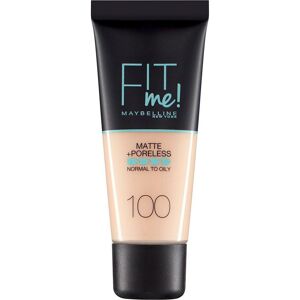 Maybelline New York, Fond de teint, Fit Me Fond de teint mat et sans pores 100 Warm Ivory 30ml (Ivoire chaud) - Publicité Maybelline New York, Fond de teint, Fit Me Fond de teint mat et sans pores 100 Warm Ivory 30ml (Ivoire chaud) - Publicité