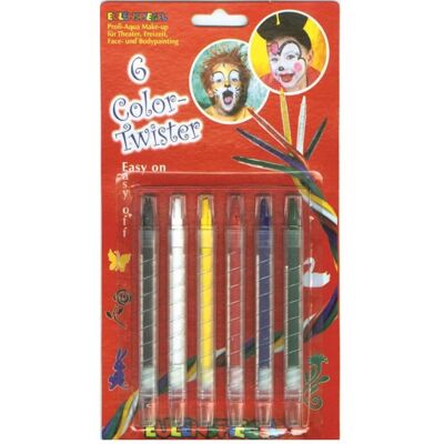 Eulenspiegel - 626504 - Twister 6 couleurs - crayons cire rétractables - set de crayons maquillage - Publicité Eulenspiegel - 626504 - Twister 6 couleurs - crayons cire rétractables - set de crayons maquillage - Publicité