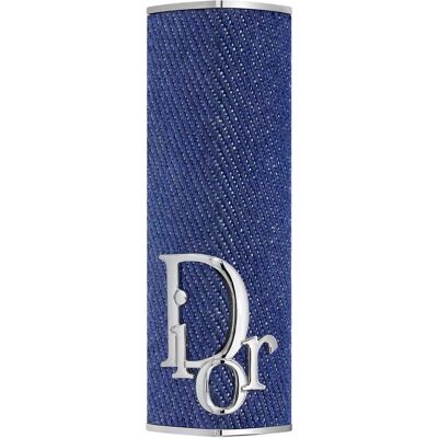 Christian Dior Rouge à lèvres + gloss, Étui à rouge à lèvres couture rechargeable (Indigo denim) - Publicité Christian Dior Rouge à lèvres + gloss, Étui à rouge à lèvres couture rechargeable (Indigo denim) - Publicité