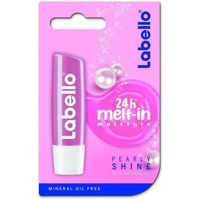 Labello Pearly Shine Baume à Lèvres - Hydratant, Écologique, 24h - Publicité Labello Pearly Shine Baume à Lèvres - Hydratant, Écologique, 24h - Publicité
