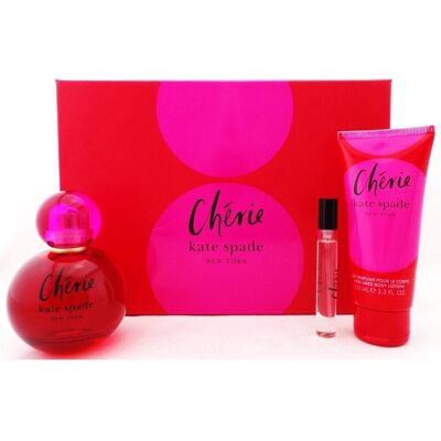 Kate Spade, Set cadeau beauté, Cherie 3 Pièces Eau De Parfum Coffret Cadeau pour Femmes Spray Femmes (Coffret de parfum) - Publicité Kate Spade, Set cadeau beauté, Cherie 3 Pièces Eau De Parfum Coffret Cadeau pour Femmes Spray Femmes (Coffret de parfum) - Publicité