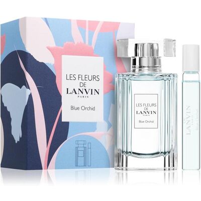 Coffret Cadeau Lanvin Blue Orchid - Eau de Toilette, 50 ml + Spray 7,5 ml - Publicité Coffret Cadeau Lanvin Blue Orchid - Eau de Toilette, 50 ml + Spray 7,5 ml - Publicité