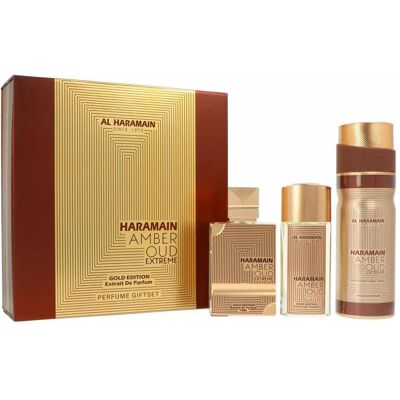 Al Haramain, Set cadeau beauté, Ambre Oud Édition Or Extrême Parfum de Luxe Unisexe (Coffret de parfum) - Publicité Al Haramain, Set cadeau beauté, Ambre Oud Édition Or Extrême Parfum de Luxe Unisexe (Coffret de parfum) - Publicité