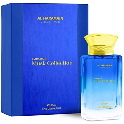 Al Haramain, Set cadeau beauté, Musk Collection - EDP 4 x 100 ml + Flaschenfüller (Coffret de parfum) - Publicité Al Haramain, Set cadeau beauté, Musk Collection - EDP 4 x 100 ml + Flaschenfüller (Coffret de parfum) - Publicité
