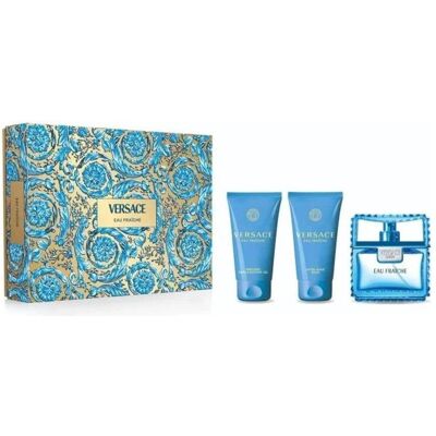 Versace Eau Fraiche Man - 50ml EDT + gel douche + baume après-rasage - Publicité Versace Eau Fraiche Man - 50ml EDT + gel douche + baume après-rasage - Publicité