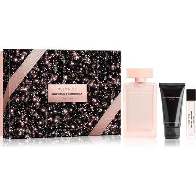 Narciso Rodriguez Musc Nude Eau De Parfum Set - 100ml, Body Lotion 50ml, Mini 10ml - Publicité Narciso Rodriguez Musc Nude Eau De Parfum Set - 100ml, Body Lotion 50ml, Mini 10ml - Publicité