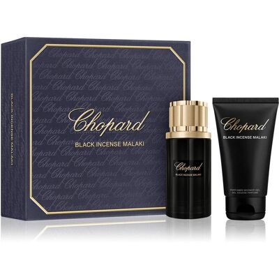 Chopard, Set cadeau beauté, Black Incense Malaki Eau De Parfum 80ml Shower Gel 150ml (Coffret de parfum) - Publicité Chopard, Set cadeau beauté, Black Incense Malaki Eau De Parfum 80ml Shower Gel 150ml (Coffret de parfum) - Publicité