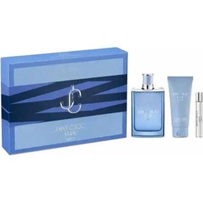Jimmy Choo Man Aqua Eau De Toilette Spray 100ml Set 3 Pieces - Eau De Toilette - Publicité Jimmy Choo Man Aqua Eau De Toilette Spray 100ml Set 3 Pieces - Eau De Toilette - Publicité