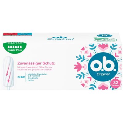 o.b., Tampon, Original super plus (32x) - Publicité o.b., Tampon, Original super plus (32x) - Publicité