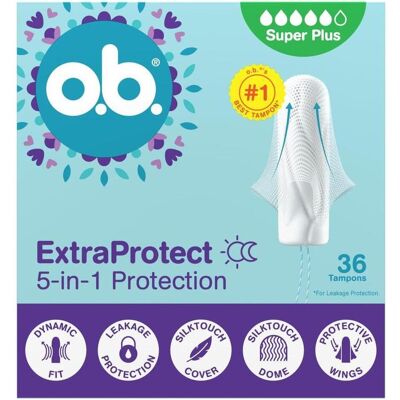 o.b., Tampon, Extra Protect Super Plus tampony 36szt. (36x) - Publicité o.b., Tampon, Extra Protect Super Plus tampony 36szt. (36x) - Publicité