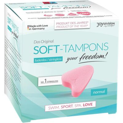 Joydivision, Tampon, Tampons Soft normaux, paquet de 3 nouveaux (Normal) - Publicité Joydivision, Tampon, Tampons Soft normaux, paquet de 3 nouveaux (Normal) - Publicité