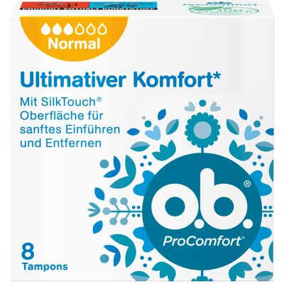 o.b., Tampon, Pro Comfort Normal (8x, Normal) - Publicité o.b., Tampon, Pro Comfort Normal (8x, Normal) - Publicité