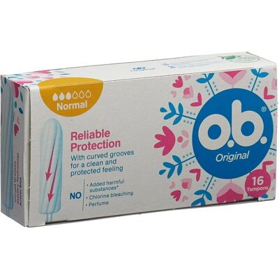 Tampons O.B. Normal pour Femmes - 16 pcs - Publicité Tampons O.B. Normal pour Femmes - 16 pcs - Publicité