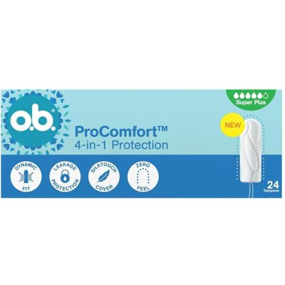 o.b., Tampon, O.B ProComfort Tampony Super Plus 24 szt. (24x) - Publicité o.b., Tampon, O.B ProComfort Tampony Super Plus 24 szt. (24x) - Publicité