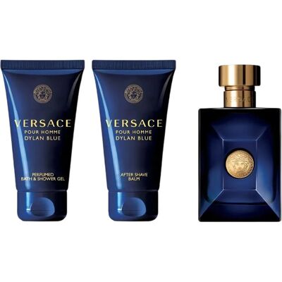 Versace, Set cadeau beauté, Dylan Blue Homme Eau De Toilette 50ml Gel Douche 50ml - Publicité Versace, Set cadeau beauté, Dylan Blue Homme Eau De Toilette 50ml Gel Douche 50ml - Publicité
