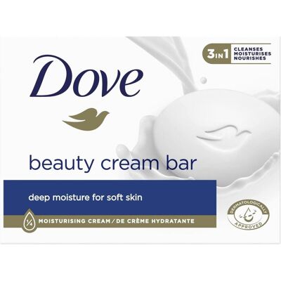 Savon en barre hydratant profond Dove 3en1 - Crème de beauté 90g - Savon - Publicité Savon en barre hydratant profond Dove 3en1 - Crème de beauté 90g - Savon - Publicité