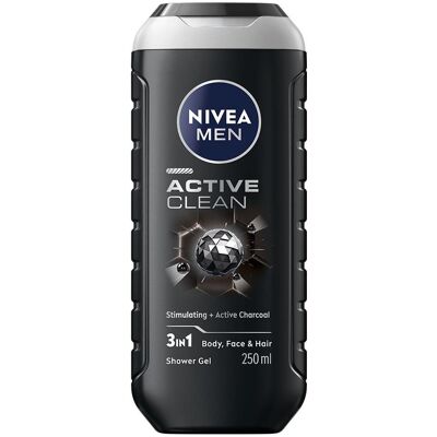 Nivea Gel Douche Active Clean - Gel Douche - Publicité Nivea Gel Douche Active Clean - Gel Douche - Publicité