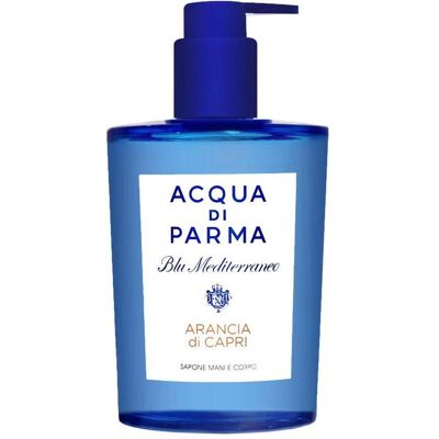 Acqua Di Parma, Savon pour les mains, Blu Mediterraneo Arancia di Capri (Savon liquide, 300 ml) - Publicité Acqua Di Parma, Savon pour les mains, Blu Mediterraneo Arancia di Capri (Savon liquide, 300 ml) - Publicité