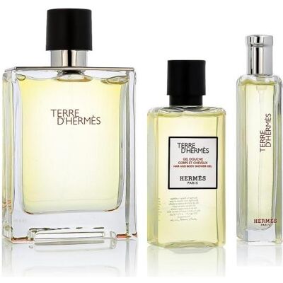 Coffret Cadeau Hermès Terre d'Hermès - 100ml EDT + 15ml EDT + 40ml Gel douche - Publicité Coffret Cadeau Hermès Terre d'Hermès - 100ml EDT + 15ml EDT + 40ml Gel douche - Publicité