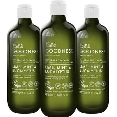 Baylis & Harding, Gel douche, Goodness Éveil Citron, Menthe & Eucalyptus (500 ml) - Publicité Baylis & Harding, Gel douche, Goodness Éveil Citron, Menthe & Eucalyptus (500 ml) - Publicité