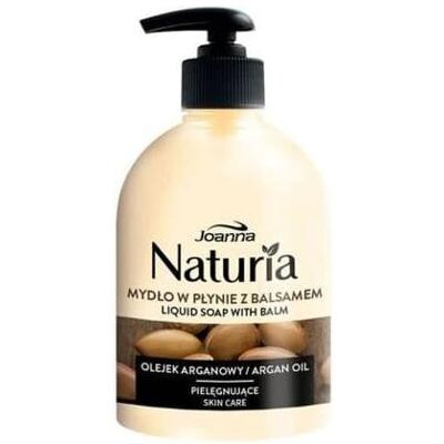 Joanna, Savon pour les mains, NATURIA Savon à main à l'huile d'argan - Savon liquide au baume d'argan (Savon liquide, 500 ml) - Publicité Joanna, Savon pour les mains, NATURIA Savon à main à l'huile d'argan - Savon liquide au baume d'argan (Savon liquide, 500 ml) - Publicité