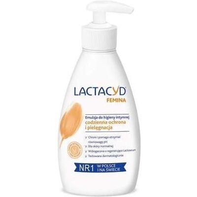 Lactacyd, Soins intimes, Femina Emulsion pour la toilette intime - Pompe 200ml (200 ml) - Publicité Lactacyd, Soins intimes, Femina Emulsion pour la toilette intime - Pompe 200ml (200 ml) - Publicité
