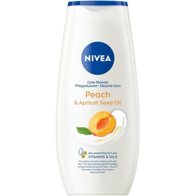 Nivea, Gel douche, Douche de soin Peach & Apricot Seed Oil (250 ml) - Publicité Nivea, Gel douche, Douche de soin Peach & Apricot Seed Oil (250 ml) - Publicité