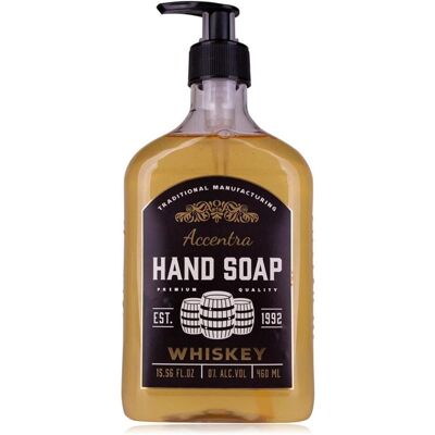 Accentra, Savon pour les mains, Distributeur de savon avec savon pour les mains WHISKEY (Savon liquide, 460 ml) - Publicité Accentra, Savon pour les mains, Distributeur de savon avec savon pour les mains WHISKEY (Savon liquide, 460 ml) - Publicité