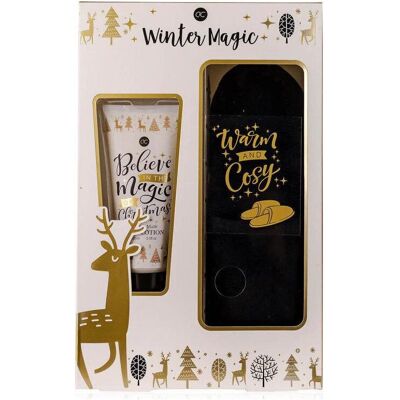 Accentra, Produit de soin des pieds, Pieds avec Chaussons Winter Magic - Publicité Accentra, Produit de soin des pieds, Pieds avec Chaussons Winter Magic - Publicité