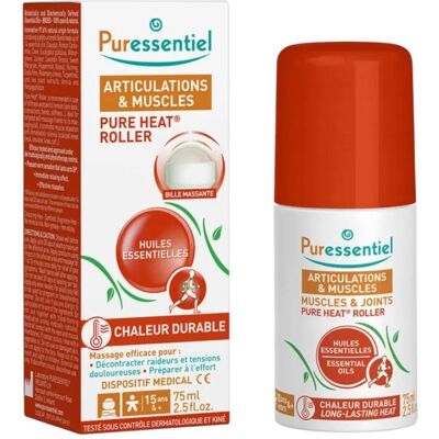 Puressentiel, Pain plasters + Muscle creams, Roller Pure Heat articulations & muscles liq (75 ml) - Publicité Puressentiel, Pain plasters + Muscle creams, Roller Pure Heat articulations & muscles liq (75 ml) - Publicité