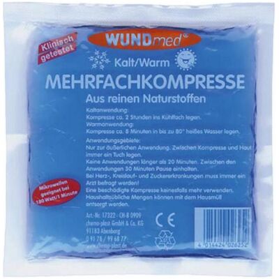 Bande de refroidissement WUNDmed - 14x14cm - Bleu - Pack individuel - Publicité Bande de refroidissement WUNDmed - 14x14cm - Bleu - Pack individuel - Publicité