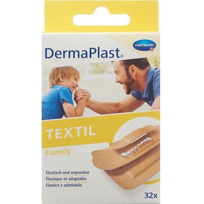 DermaPlast, Pansements, Text Family Strips ass 32 (32x) - Publicité DermaPlast, Pansements, Text Family Strips ass 32 (32x) - Publicité