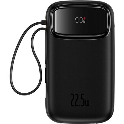 Baseus Banque d'alimentation Qpow Pro+, 20000mAh, 22.5W, QC + PD, Noir (20000 mAh, 22.50 W, 76 Wh), Chargeur de secours, Noir - Publicité Baseus Banque d'alimentation Qpow Pro+, 20000mAh, 22.5W, QC + PD, Noir (20000 mAh, 22.50 W, 76 Wh), Chargeur de secours, Noir - Publicité
