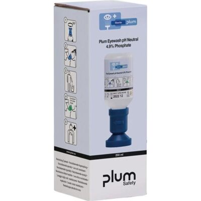 Plum, Kit premiers secours, Flacon de rinçage oculaire pH neutre 200 ml 3 ans (bouteille non ouverte) DIN EN15154-4 - Publicité Plum, Kit premiers secours, Flacon de rinçage oculaire pH neutre 200 ml 3 ans (bouteille non ouverte) DIN EN15154-4 - Publicité