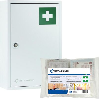 FIRST AID ONLY Armoire de Premiers Secours DIN 13169 blanc - Armoire Médicale - Publicité FIRST AID ONLY Armoire de Premiers Secours DIN 13169 blanc - Armoire Médicale - Publicité
