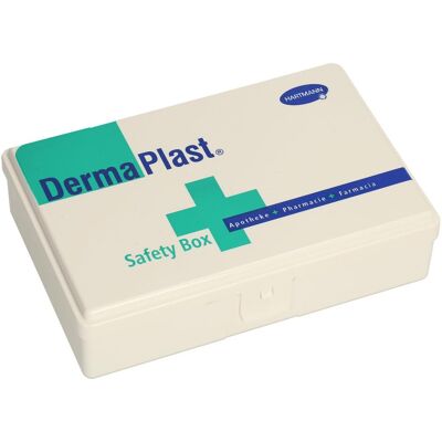 DermaPlast, Kit premiers secours, Safety-Box (Trousse de secours) - Publicité DermaPlast, Kit premiers secours, Safety-Box (Trousse de secours) - Publicité