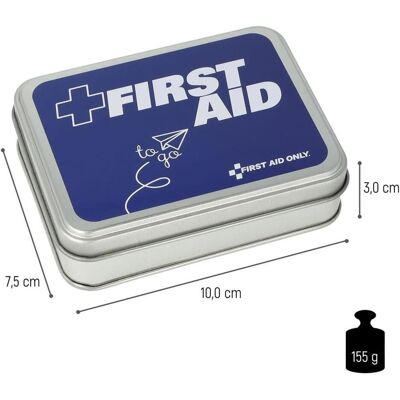 FIRST AID ONLY Kit de premiers secours en métal compact - Trousse de premiers secours - Publicité FIRST AID ONLY Kit de premiers secours en métal compact - Trousse de premiers secours - Publicité