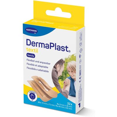DermaPlast, Pansements, Text Family Strips ass 32 (1x) - Publicité DermaPlast, Pansements, Text Family Strips ass 32 (1x) - Publicité