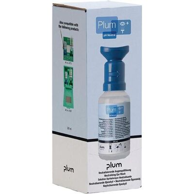 Plum, Kit premiers secours, Flacon de rinçage oculaire pH neutre 200 ml 3 ans (bouteille non ouverte) DIN EN15154-4 - Publicité Plum, Kit premiers secours, Flacon de rinçage oculaire pH neutre 200 ml 3 ans (bouteille non ouverte) DIN EN15154-4 - Publicité