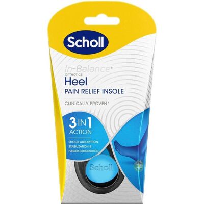 Scholl - Semelles orthopédiques In-Balance Soulagement douleur au talon Petit - Publicité Scholl - Semelles orthopédiques In-Balance Soulagement douleur au talon Petit - Publicité