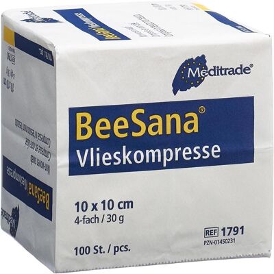 Meditrade, Bandage médical, Compresses non-tissé 30 g/m2 non stérile sans RX 4-plis - Publicité Meditrade, Bandage médical, Compresses non-tissé 30 g/m2 non stérile sans RX 4-plis - Publicité