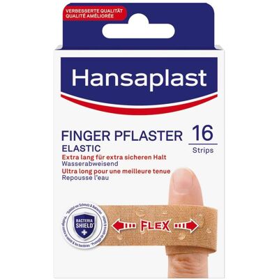 Hansaplast, Pansements, Elastic Fingerpflaster Strips (16x) - Publicité Hansaplast, Pansements, Elastic Fingerpflaster Strips (16x) - Publicité