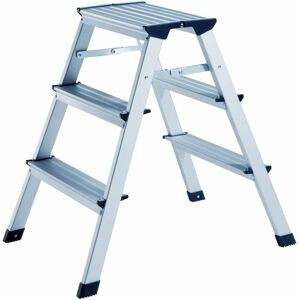 Escabeau Alco 3 marches en aluminium léger - Hauteur 62cm - Publicité Escabeau Alco 3 marches en aluminium léger - Hauteur 62cm - Publicité