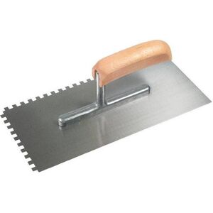 Schwan, Truelle + spatule, Truelle de lissage Longueur 280 mm Largeur 130 mm Denture 6x6 Épaisseur 0,7 mm (13 cm) - Publicité Schwan, Truelle + spatule, Truelle de lissage Longueur 280 mm Largeur 130 mm Denture 6x6 Épaisseur 0,7 mm (13 cm) - Publicité