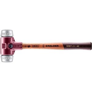 Halder, Marteau, Maillet à frappe amortie SIMPLEX longueur 330 mm D. de la tête 40 mm dur bois métal tendre argent (750 g) - Publicité Halder, Marteau, Maillet à frappe amortie SIMPLEX longueur 330 mm D. de la tête 40 mm dur bois métal tendre argent (750 g) - Publicité