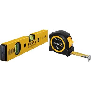 Niveau Stabila Type 70 - 30cm et Mètre Ruban BM 100 - Publicité Niveau Stabila Type 70 - 30cm et Mètre Ruban BM 100 - Publicité