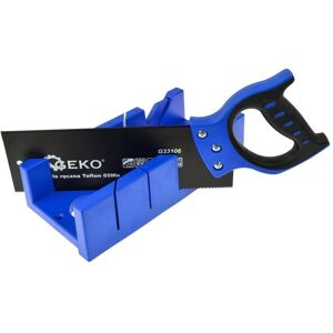 GEKO, Scie, Scie à main en téflon avec boîte à onglets - Publicité GEKO, Scie, Scie à main en téflon avec boîte à onglets - Publicité