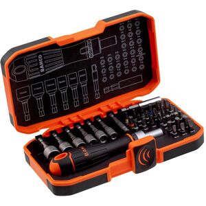 Bahco Embouts, Jeu d'embouts 1/4" avec tournevis à cliquet pour fentes, Phillips, TORX, Pozidriv et douilles (Clé Allen, Fente de vis) - Publicité Bahco Embouts, Jeu d'embouts 1/4" avec tournevis à cliquet pour fentes, Phillips, TORX, Pozidriv et douilles (Clé Allen, Fente de vis) - Publicité