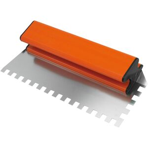 Mondelin, Truelle + spatule, ERGO-LAME SPATULE À DENTS - 8 X 8 X 8 MM - 300 MM (6 cm) - Publicité Mondelin, Truelle + spatule, ERGO-LAME SPATULE À DENTS - 8 X 8 X 8 MM - 300 MM (6 cm) - Publicité